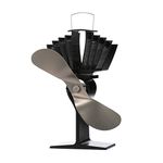 Ecofan 812AMKBX AirMax Large Heat Powered Wood Stove Fan, Made in Canada, Nickel