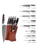 9-piece Damascus kitchen knife set/