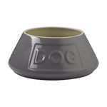 Mason Cash Grey Non Tip Lettered Dog Bowl 21 cm