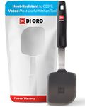 Di Oro Designer Series Flexible Small Silicone Turner Spatula – 600F Heat-Resistant Rubber Cookie Spatula - BPA Free, FDA Approved, and LFGB Certified Pro-Grade Silicone - Versatile Kitchen Tool