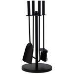 Fire Vida Warwick Traditional Fire Companion Set, Metal, Black, 5-Piece