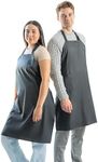 Waterproof Apron For Men and Women - 2 Pack - 2 Pockets - 35" - Multi Purpose - Ideal Work Aprons for Dishwashing, Dog Grooming, Cleaning - Heavy Duty Plastic Dishwasher Apron - Kitchen Apron for All