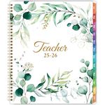 WORPICE Teacher Planner 2025-2026, 11'' x 8.3'' with Monthly Tabs, Lesson Planner Book for Teachers with Quotes