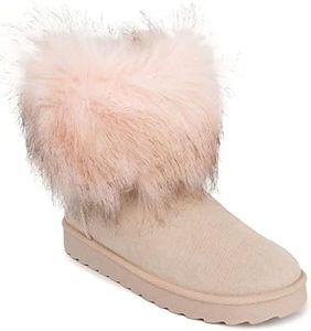 Sugar Women's Slip On Winter Boots Warm Winter Booties, Radient-blush Micro, 9