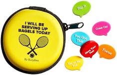 Tennis Vibration Dampener in Funny Zipper Gift Pack (Pack of 6). Best Shock Absorber for Your Racket and Strings