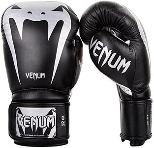 Venum Unisex Adult Giant 3.0 Boxing Gloves Muay Thai, Kick Boxing, Black/Silver, 12 oz