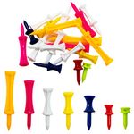 SZXMDKH Golf Tees Plastic, 70 Pcs Mixed Sizes Castle Golf Tees,Winter Golf Tees Small Castle Tees in Multiple Colors(5mm, 32mm, 39mm, 45mm, 51mm, 59mm, 70mm)