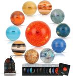 Selmuel Solar System Stress Ball For Kids And Adult 11 Piece, With Mesh Storing Bag, Anti Stress Solar Planets Balls (Planet Balls)