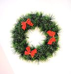 BIG BOX Christmas Door Wreath for Home Decor,Christmas Wreaths for Front Door,Weatherproof, with Red Bows Artificial Holly Leaves Wreath,Indoor or Outdoor Wreath Christmas