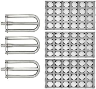 Dongftai S92531-3+13018-3 Briquette Tray for Alfresco ALX2-30CD, ALX2-42C, ALX2-42RFG, ALX2-56, ALX2-56BFG, 18” BBQ Pipe Tubes Ceramic Briquettes Grill Replacement Parts Stainless Steel