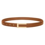 flintronic Women's Leather Belts, Thin Waist Belt, Skinny Belt with Metal Buckle, Solid and Decorative Vintage Belt, Classic Slim Waist Belt, Adjustable Waistband for Jeans Dresses Suit Coat