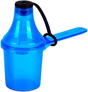 The Scoopie, 29.6 cc | 2 tbsp | 1 fl oz. | 29.6 mL Plastic Short Handle Scoop with Attached Funnel, Measuring Spoons for Powders, Coffee, Pet Food, Protein, Spices and Other Dry Goods (1 Pack, BLUE)