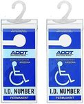 Handicap Placard Holder for Auto, Small Size Ultra Transparent Handicapped Placard Holder, Handicap Parking Sign Holder with Large Hanger by Tbuymax (Set of 2)