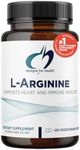 Designs for Health L-Arginine 750mg - Vegetarian Amino Acid Supplement + Nitric Oxide Precursor - Promotes Heart + Immune Health (120 Veg Capsules)