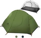 Naturehike Ultralight Tent for 1 Person, Dome Tent, Waterproof for Backpacking, Trekking with 3 Seasons, Easy Setup for Hiking, Portable, Anti UV Double Layer Camping Tent