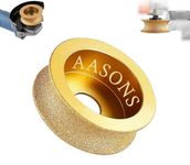 AASONS Diamond Profile Hand Half-Round Edge Blade Brazing Masonry Moulding Wheel, Inner Groove Grinding, Polish Wheel For Tiles, Marble, Granite, Stone, Rock, Etc | Size – 3”(75mm), Bore – 20mm (30mm)