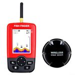 Portable Sonar Fish Finder Boat Depth Fishing Fish Finders with 40M Sonar, Depth Alarm, for Ice Fishing Sea