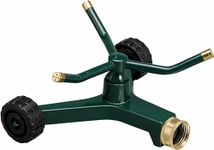 2-Pack Orbit 58257N 3-Arm Metal Sprinkler with Wheel Base - Durable 3-Arm Sprinkler with Convenient Wheel Base