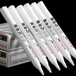 like it 5pcs Waterproof White Permanent Paint Pen Oily Marker Pen Drawing for Rock Painting Stone Canvas Glass Metal Metallic Ceramic Tire