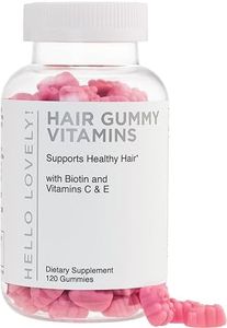 Angel Bear Hair Vitamins Gummies with Biotin 5000 mcg Vitamin C & E Support Hair Growth, Premium Pectin-Based, Non-GMO, for Stronger, Beautiful Hair & Nails. Red Berry Supplement - 120 Gummies