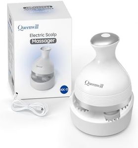 Electric Scalp Massager, Cordless Hair Scalp Massager Portable Head Scratching Massager with 4 Modes Vibration Comb for Hair Growth, Deep Cleansing and Stress Relaxation