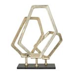 Deco 79 Statue and Sculpture Home, Art Decor Living Room, Office, Bedroom, Aluminum, Gold, 18" L x 6" W x 22" H