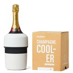 Huski Champagne Cooler | New | Award-Winning Iceless Design with Detachable Bottle Stopper | Keeps Wine Cold up to 6 Hours | Fits Most 750ml Champagne, Prosecco & Sparkling Wine Bottles (White)