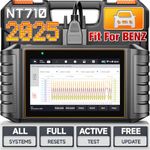 FOXWELL NT710 OBD2 Scanner for Mercedes-Benz, Full System Diagnostic Scan Tool, Bidirectional Control, All Free Resets Air Suspension/ABS Bleeding/Oil/SRS/EPB Code Reader, Auto VIN, WiFi Update
