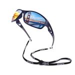 Karsaer Classic Glasses For Men Women,Polarized Sports Sunglasses,Cycling Fishing Driving Glasses E1118,Multi