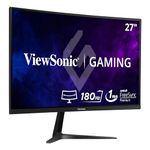 ViewSonic VX2718-2KPC-MHD 27 inch Curved Gaming Monitor, 2K QHD (2560 x 1440), 165Hz, 1ms, Dual Integrated Speakers, Adaptive Sync, DisplayPort, 2x HDMI, Flicker Free, Low Blue Light Filter