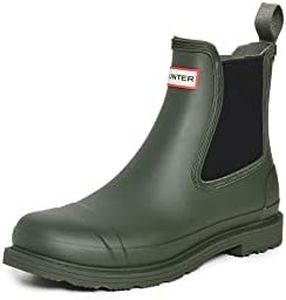 Hunter Men's Rain Boot, Dark Olive, 7