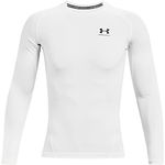 Under Armour Men's Armour HeatGear Compression Long-Sleeve T-Shirt , White (100)/Black, Medium