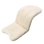 Baby Stroller Cushion Winter Warm Stroller Seat Liners 78 x 35cm Breathable Universal Newborn Carriage Cushion Faux Sheepskin Soothing Silky Soft Baby Seat Pad Liner for Stroller (Cream Color)