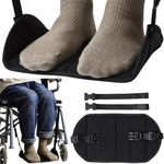 Caredgitz Wheelchair Foot Rest Hammock, Wheel Chair Leg Rest w/Rigid Base, Foot Sling for Footrest Replacement Adjustable Height, Anti Clash Leg Support Hammock for Rollator, Wheelchair Accessories