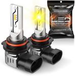 SEALIGHT H10 LED Fog Light Bulbs Yellow 3000k, 10000LM 9140 9145 Fog Lights LED Bulbs 600% Brightness Upgrade, 1:1 Size 100% Successful Installation for Trucks Cars, Pack of 2