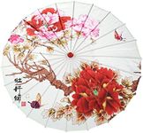 Forart Rainproof Handmade Chinese Oiled Paper Umbrella Sunshade Oil Paper Oriental Parasol