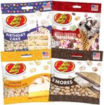 Jelly Bean Dessert Assortment with Ice Cream Parlor, Birthday Cake, Lemon Pie, and S'mores Beans, Celebration Kit Gourmet Chewy Candy for Boys or Girls, Shareable Bagged Candies, Pack of 4, 3.5 Ounces