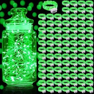Aogist 100 Pack Green Fairy Lights 7ft 20 LED Waterproof String Light