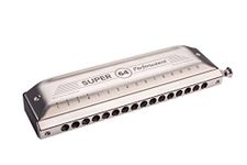 Hohner Accordions Super 64 Performance Chromatic Harmonica, Silver, M758501