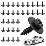 YAANBUNB 30 Pcs 22*5mm Hex Head Tek Self Tapping Screws Zinc Alloy Self Drilling Hex Head Screws Black Universal Self-Drilling Bolts with Captive Loose Washers for Car Trim Panel, Door Panel, Bumper