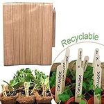 Prime Qualität (Everything You Need) 50 Recyclable Environment Friendly Bamboo Wood Seed Labels Sticks With Pencil - Great For plant identification