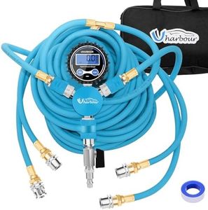 Uharbour 4 Tire Inflation System, Inflates/Deflates All 4 Tires at Once, Upgraded Digital Pressure Gauge