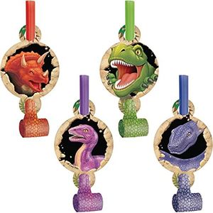 Creative Converting Dino Blast Blowouts with Medallions, 8 Pieces