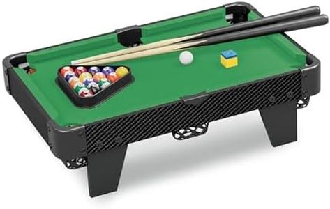 Mini Pool Table for All Family – 20-Inch Small Pool Table, Mini Billiards Table for Family Game Nights - Simple Assembly Required