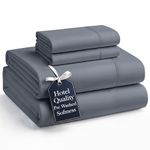 Queen Sheet Set 4 Piece - Oxygen Washed Ultra Soft Microfiber Sheets - Double Brushed - 15 Inch Deep Pocket - Breathable Cooling Bed Sheets - Oeko-TEX Certified - Hypoallergenic, Charcoal