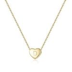 Gold Initial D Heart Necklace Daint