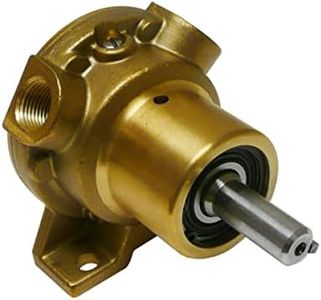 Jabsco 2620-1101 Bronze Marine Flexible Impeller Pump Neoprene Impeller, Pully Drive, 3/8 inch NPT, 45-Degree Angle Ports