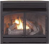 Duluth Forge Dual Fuel Ventless Gas Fireplace Insert, Remote Control, 6 Fire Logs, Use with Natural Gas or Liquid Propane, 32000 BTU, Heats up to 1500 Sq. Ft., Black