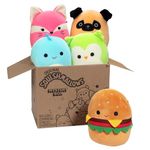 SQUISHMALLOW 5" Plush Mystery Box 5 Pack - Various Styles - Officially Licensed Kellytoy Plush - Collectible Soft & Squishy Mini Stuffed Animal Toy - Gift for Kids, Girls & Boys - 5 Inch