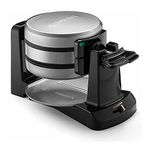 Cuisinart WAF-F40 Double Flip Belgian Waffle Maker, 1400 watts, New Black/Stainless